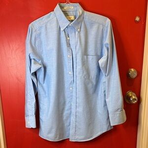Haggar Light Blue Casual Button-Down Shirt size 15.5  32/33